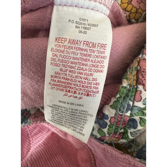 Boden Pink Corduroy Overalls Embroidered Flower Patches Kid Teen Size Age 13-14Y - Picture 8 of 16